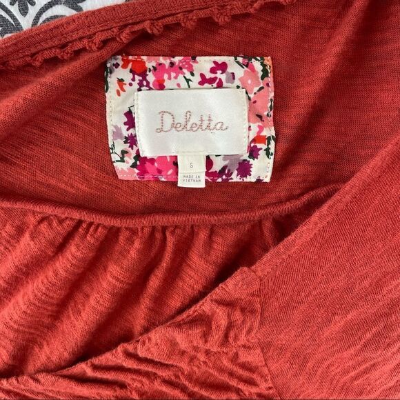 Anthropologie Deletta Ruched Front Peplum Top - Picture 6 of 7